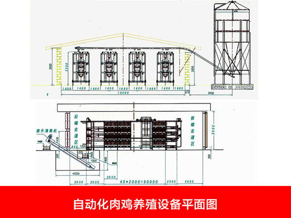 自動(dòng)化肉雞養(yǎng)殖設(shè)備平面圖
